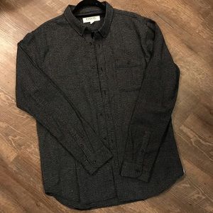 Men’s Ezekiel Black Herringbone Flannel Shirt